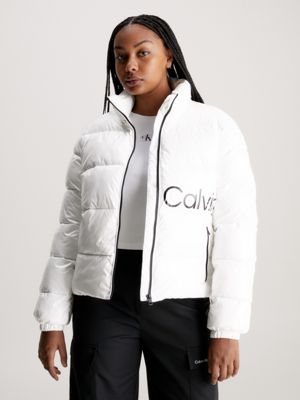 Calvin Klein Jeans ESSENTIALS LOGO JACKET - Winter jacket - ivory