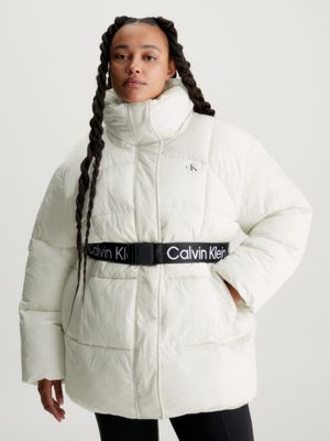 Calvin klein big girls belted 2024 puffer jacket