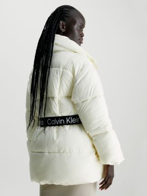 White calvin best sale klein coat