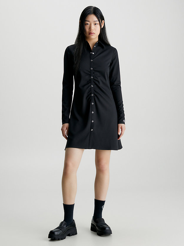 Fitted Long Sleeve Shirt Dress Calvin Klein® | J20J221913BEH