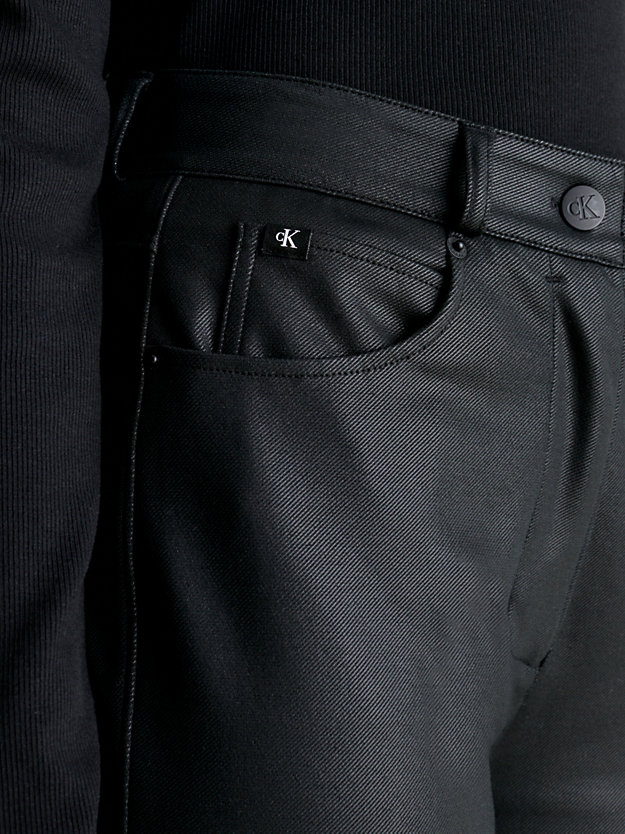 ck black rechte broek van milano jersey voor dames - calvin klein jeans