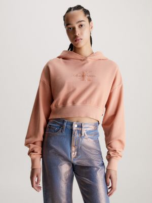 J20J221934SEC | Klein® Hoodie Monogram Cropped Calvin