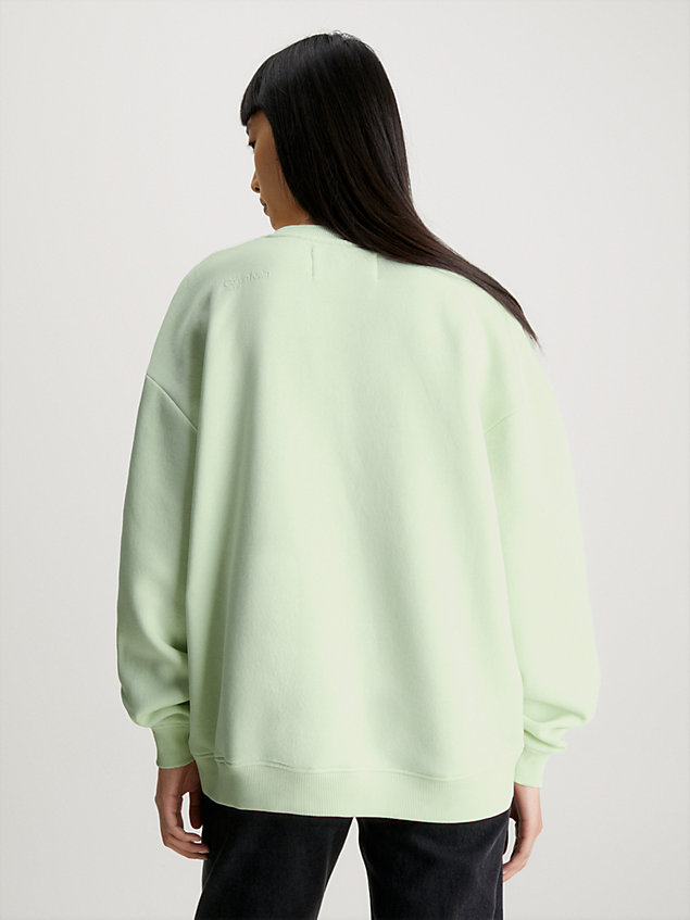 green printed boyfriend sweatshirt for women calvin klein jeans