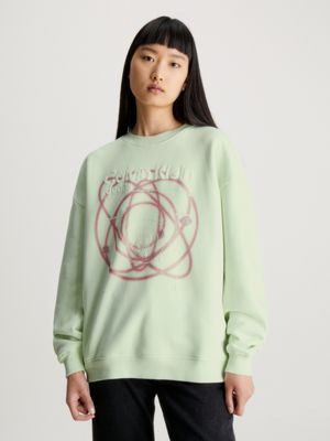 Cotton Micro Logo Sweatshirt Calvin Klein®