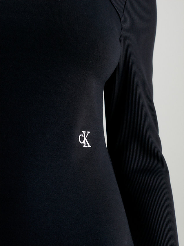 black milano-jersey-kleid mit cut-out-detail für damen - calvin klein jeans