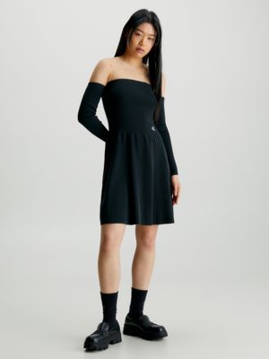  PMUYBHF Knit Sweater Dress Button Down Mini Dress