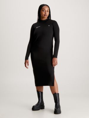 Slim Cotton Jersey Midi Dress Calvin Klein®