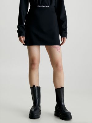 Slim Ribbed Logo Tape Skirt Calvin Klein®