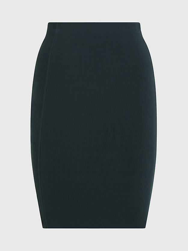 ck black wąska prążkowana spódnica z zamkiem z tyłu dla kobiety - calvin klein jeans