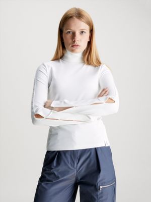 Split Sleeve Roll Neck Top Calvin Klein®