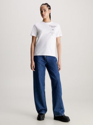 Lässiges T-Shirt mit Print am Rücken Calvin Klein® | J20J222034YAF