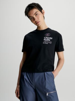 Relaxed T shirt met print achterkant Calvin Klein J20J222043BEH