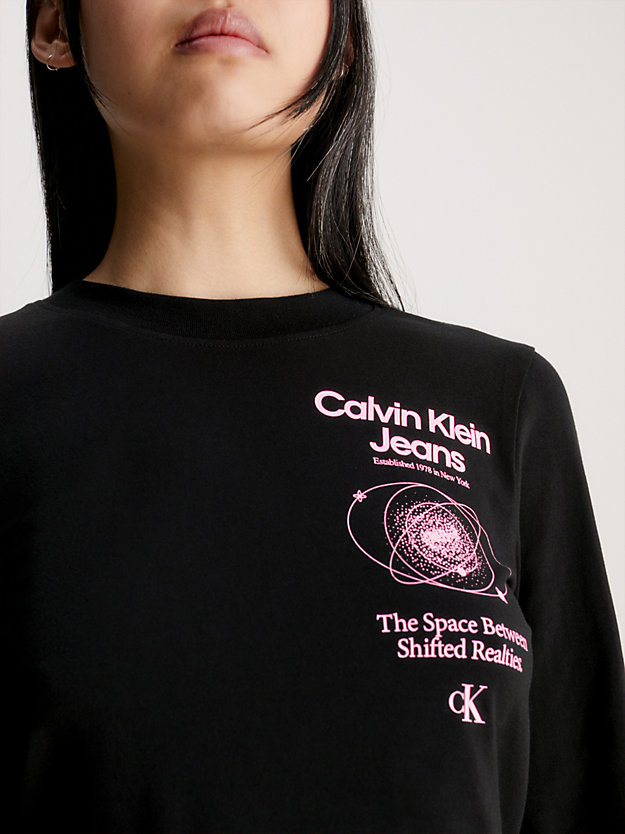 Cropped Long Sleeve Logo T-shirt Calvin Klein® | J20J222045BEH