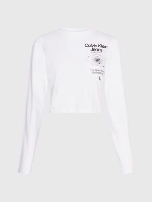 Cropped Long Sleeve Logo T-shirt Calvin Klein®