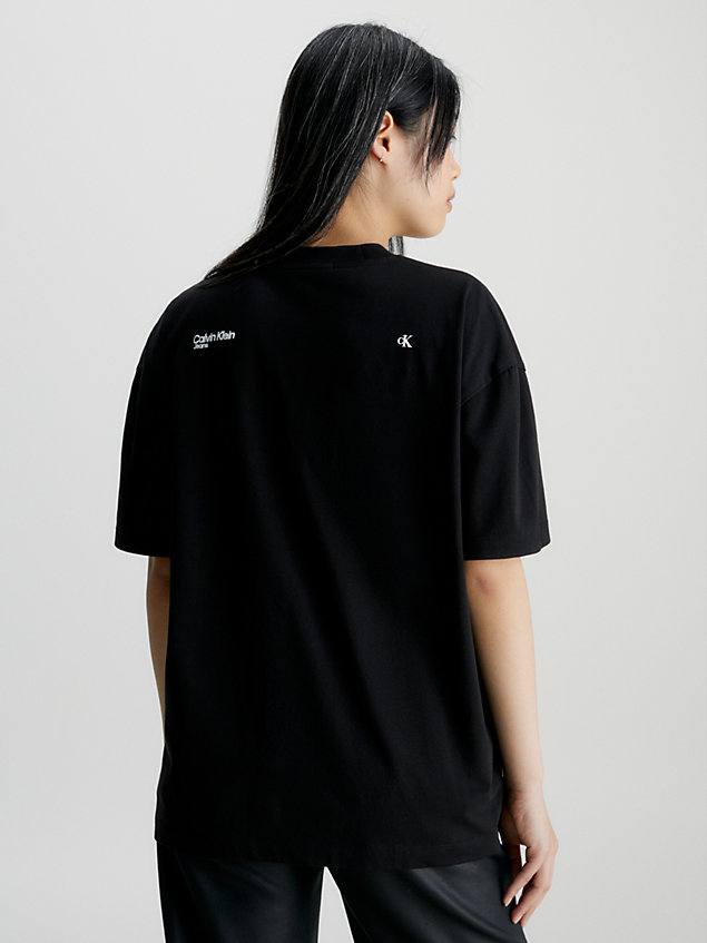 t-shirt imprimé oversize black pour femmes calvin klein jeans