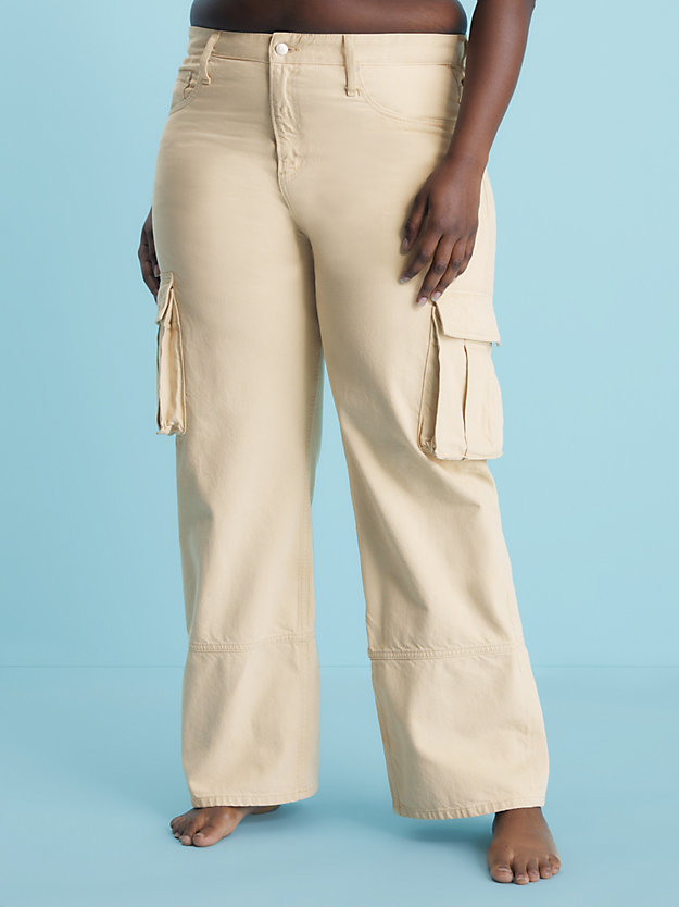 angora luźne praktyczne jeansy z wysokim stanem dla kobiety - calvin klein jeans