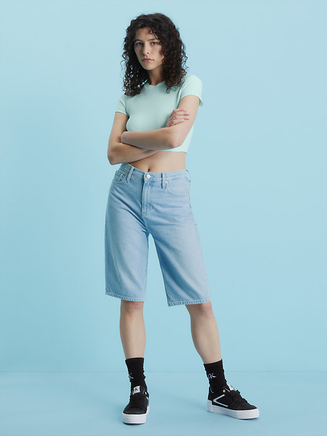 denim denim bermuda shorts for women calvin klein jeans