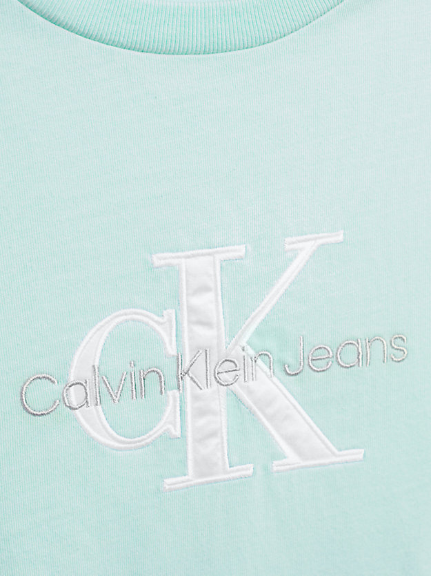 débardeur relaxed avec monogramme spring mint pour femmes calvin klein jeans