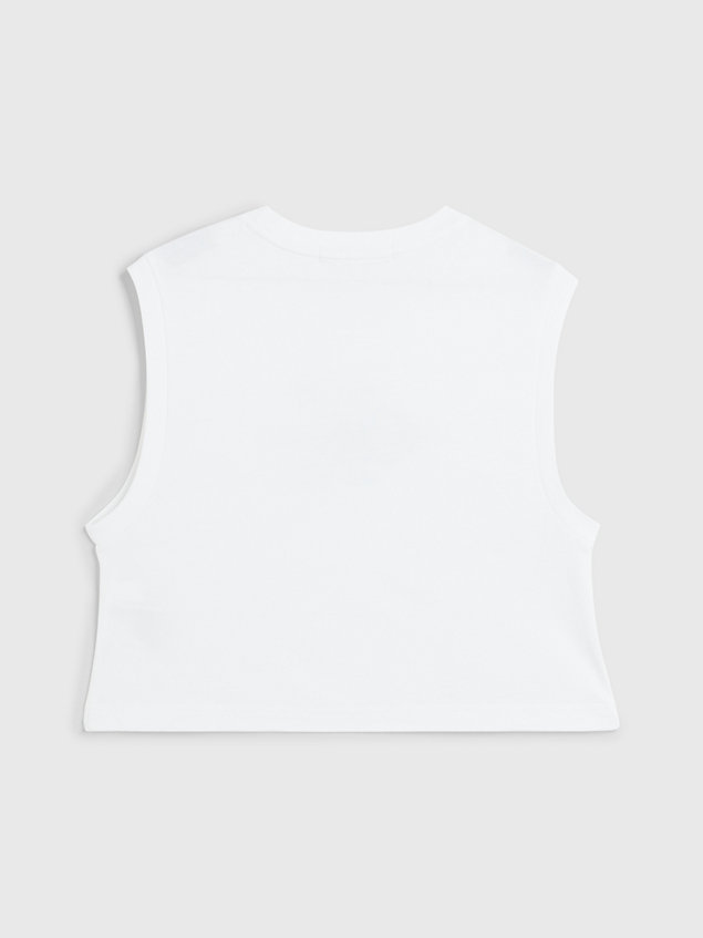 white relaxed monogram tank top for women calvin klein jeans