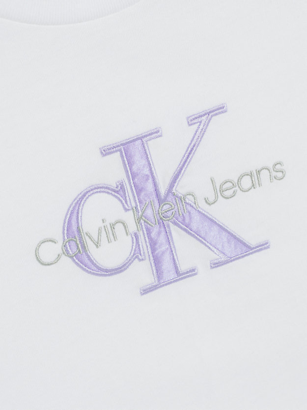 canotta taglio relaxed con monogramma bright white da donna calvin klein jeans