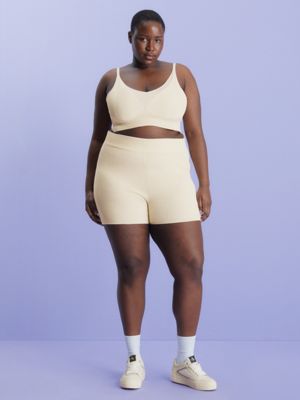 Plus size 2024 knit shorts