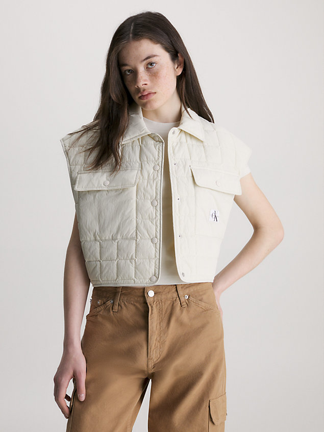  recycled nylon quilted gilet for women calvin klein jeans