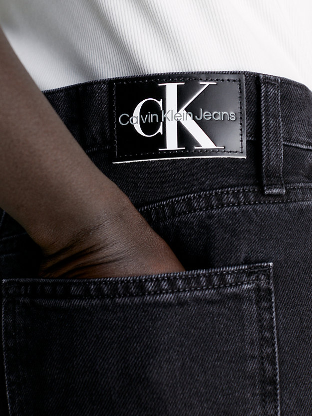 denim black authentische slim straight jeans für damen - calvin klein jeans