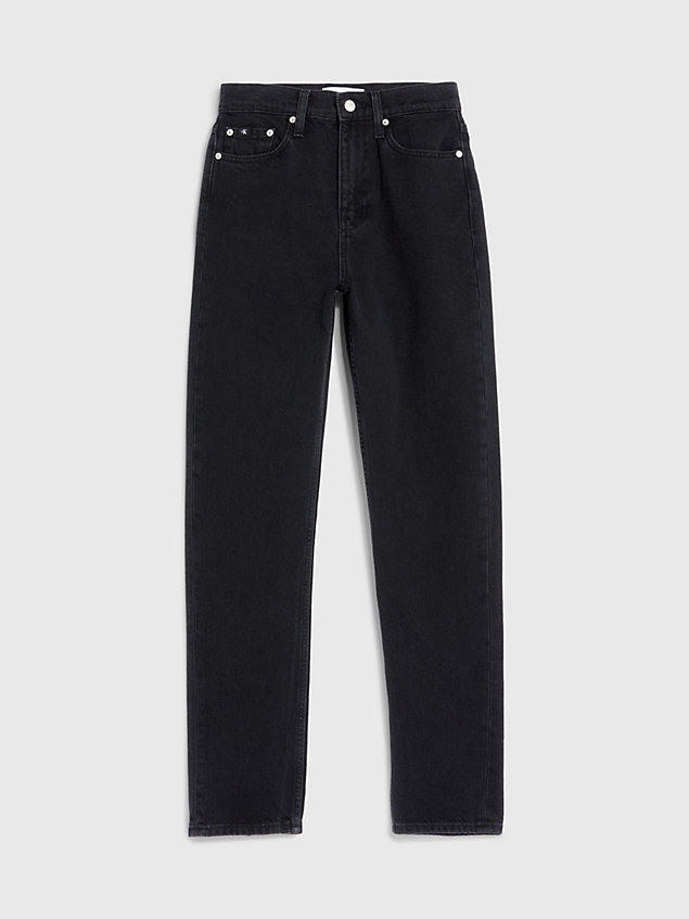 jean slim straight authentique black pour femmes calvin klein jeans