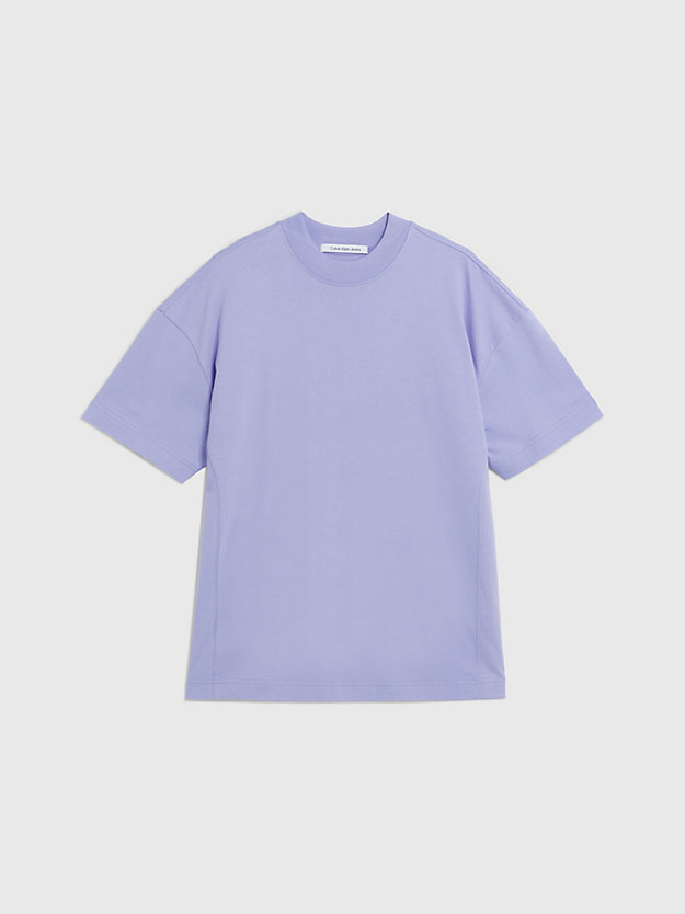 t-shirt con monogramma dal taglio relaxed hyacinth hues da donna calvin klein jeans
