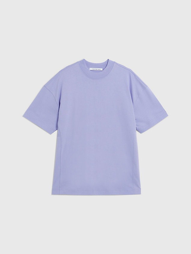 purple relaxed monogram t-shirt for women calvin klein jeans
