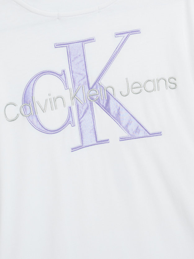 t-shirt con monogramma dal taglio relaxed bright white da donna calvin klein jeans