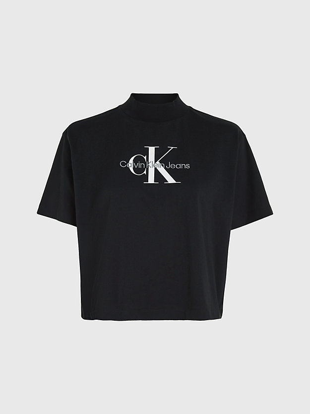 CK BLACK Lässiges Monogramm-T-Shirt für Damen CALVIN KLEIN JEANS
