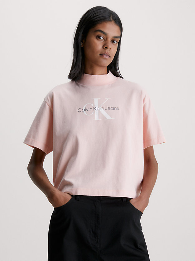 faint blossom relaxed monogram t-shirt voor dames - calvin klein jeans