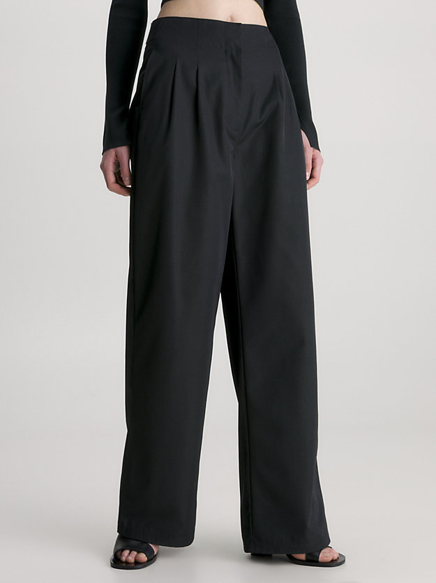 CK BLACK Pantalon ample taille haute for femmes CALVIN KLEIN JEANS