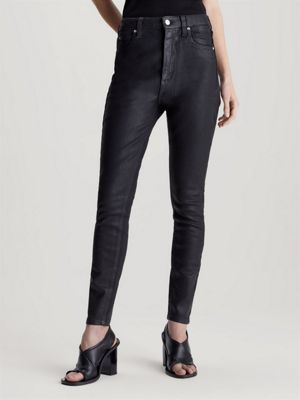 Jean enduit clearance noir pour femme