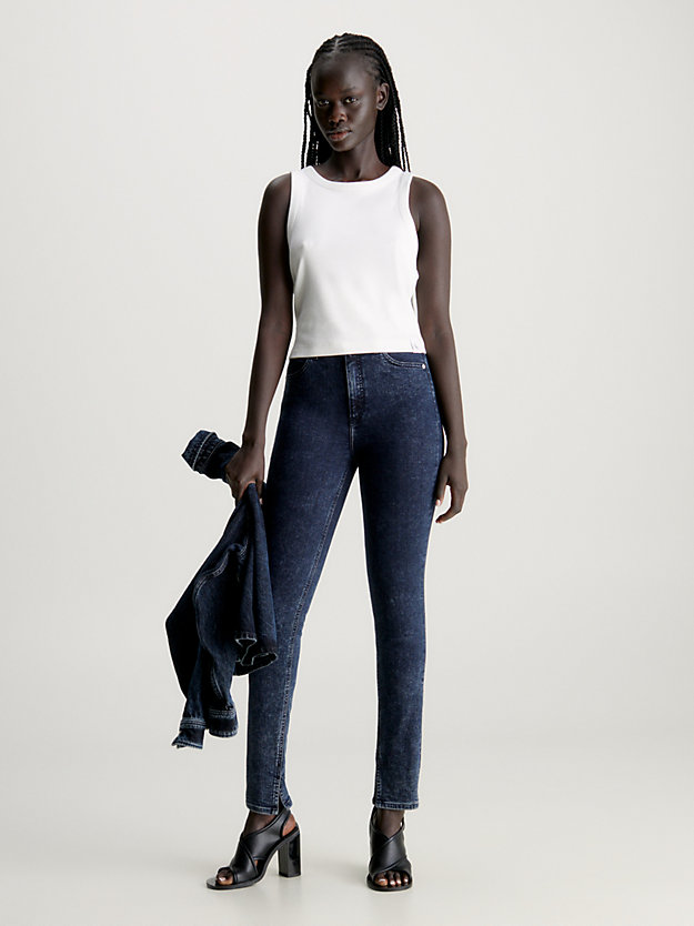 denim dark high rise skinny jeans voor dames - calvin klein jeans