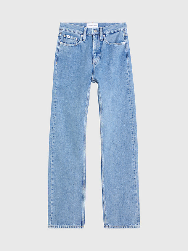 high rise straight jeans denim da donna calvin klein jeans