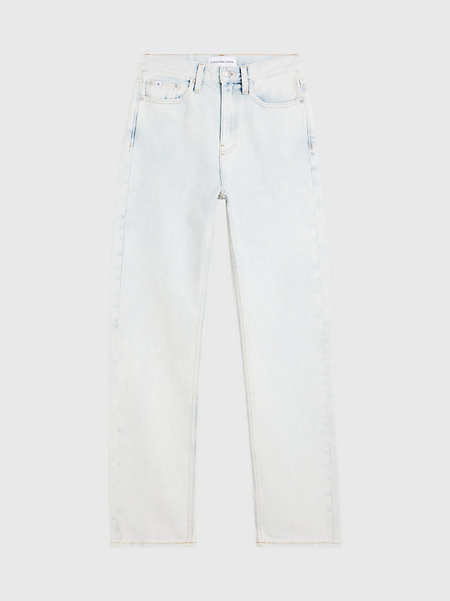 denim high-rise straight jeans für damen - calvin klein jeans