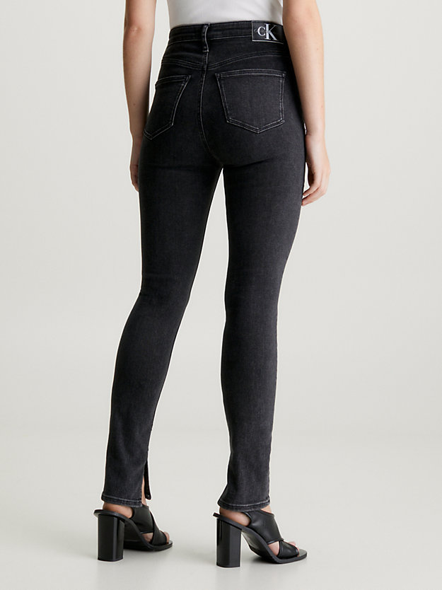 denim black high rise skinny jeans voor dames - calvin klein jeans