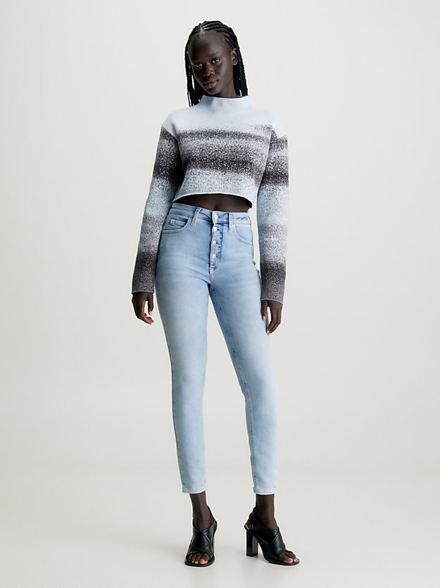 jean super skinny high rise longueur cheville denim light pour femmes calvin klein jeans