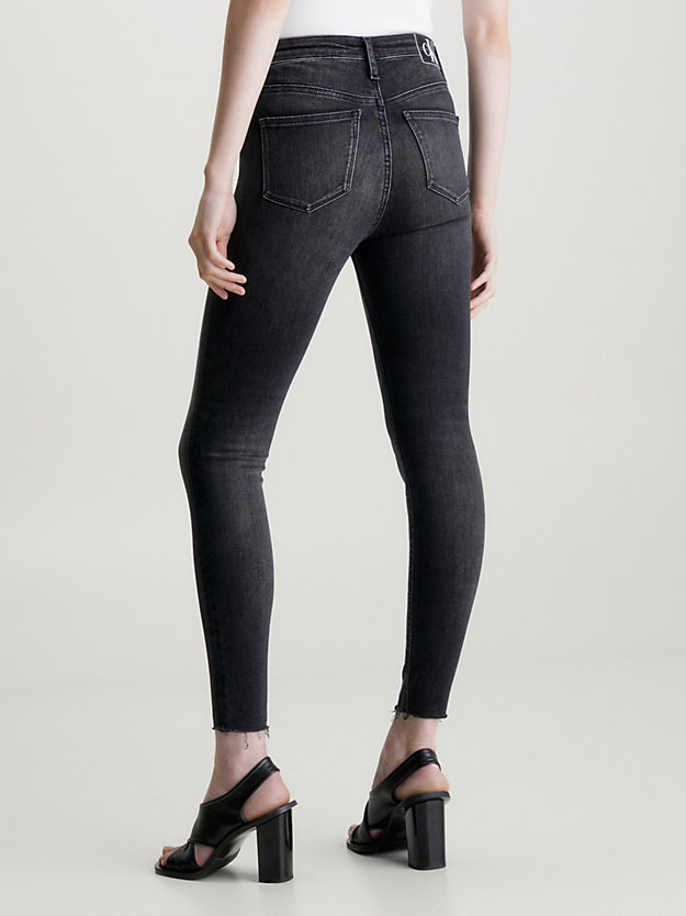 denim black high rise super skinny ankle jeans für damen - calvin klein jeans