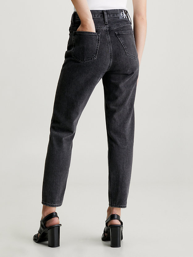 denim black mom jeans für damen - calvin klein jeans
