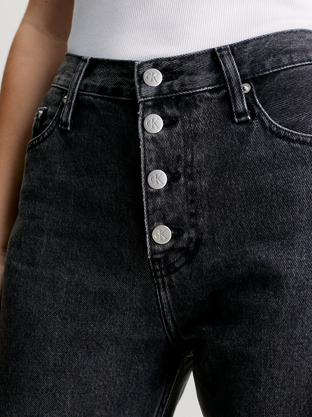 mom jeans denim black pour femmes calvin klein jeans