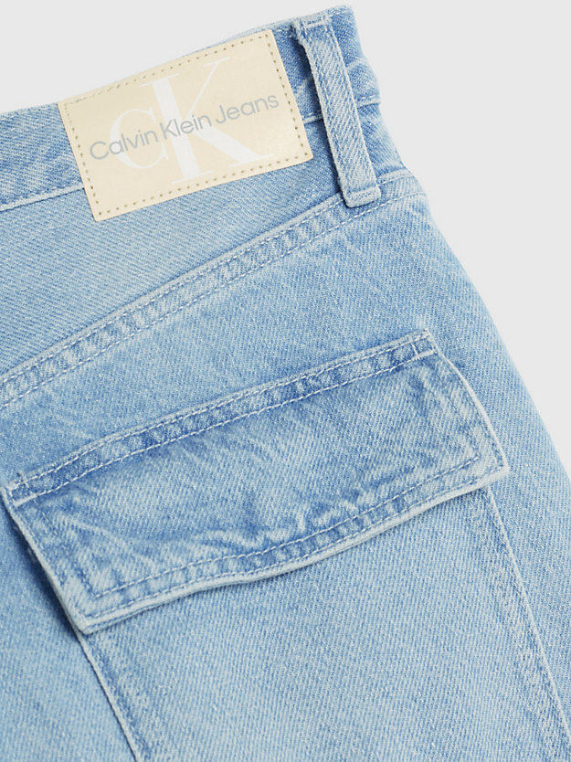 denim light high rise relaxed utility jeans voor dames - calvin klein jeans