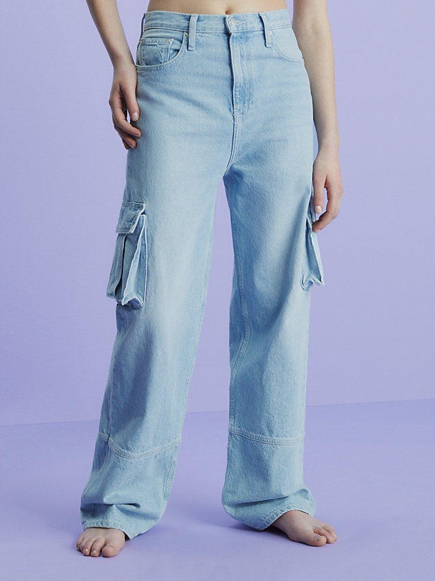 denim high rise relaxed utility jeans for women calvin klein jeans