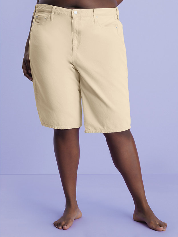angora bermuda-shorts aus denim für damen - calvin klein jeans