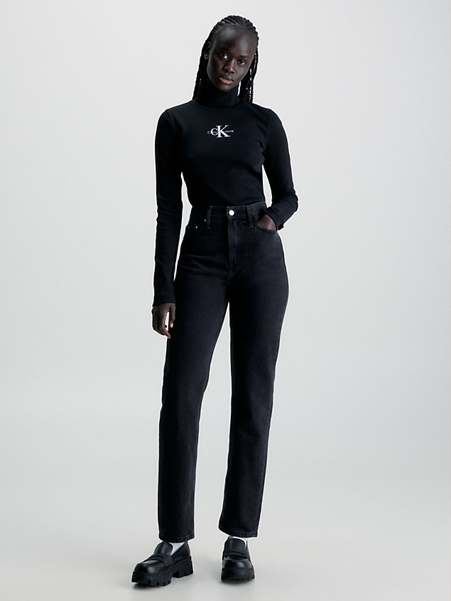 black jeansy mom dla kobiety - calvin klein jeans