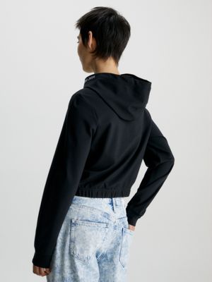 Calvin klein cropped online zip hoodie