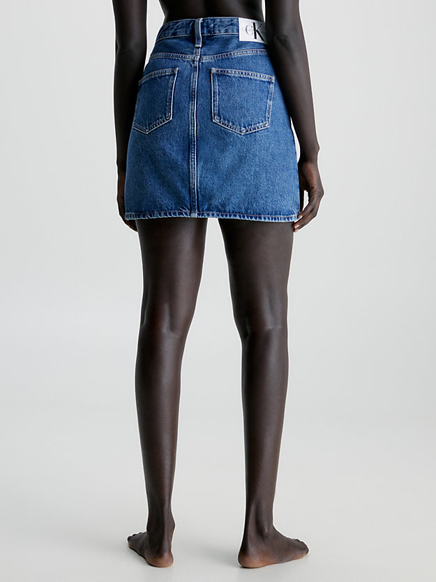denim medium high rise denim-minirock für damen - calvin klein jeans