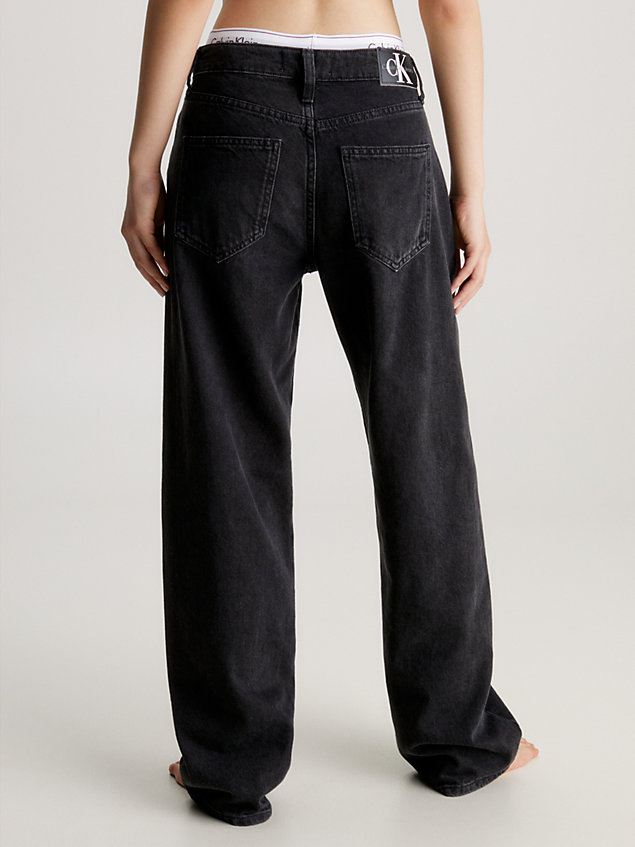 black 90's straight jeans voor dames - calvin klein jeans
